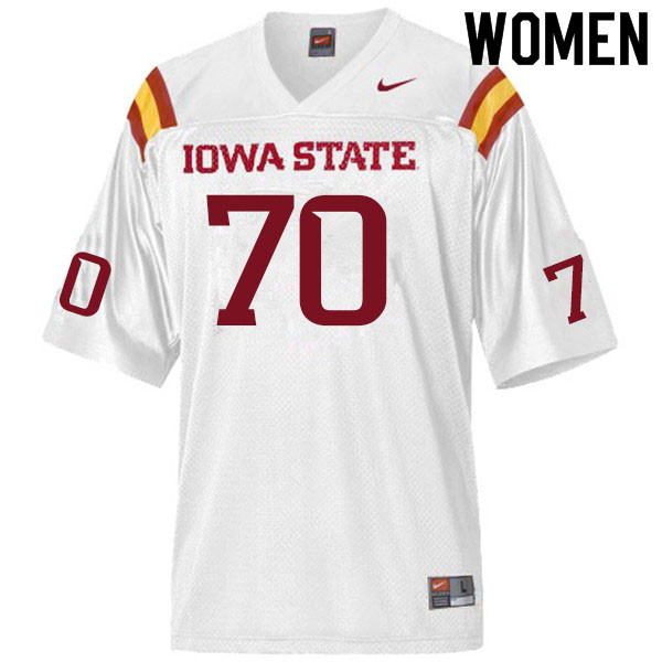 Iowa State Cyclones Women's #70 Joe Lilienthal Nike NCAA Authentic White College Stitched Football Jersey CG42N25ID